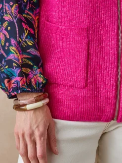 Femme Daxon Gilet zippé sans manches côtes anglaises