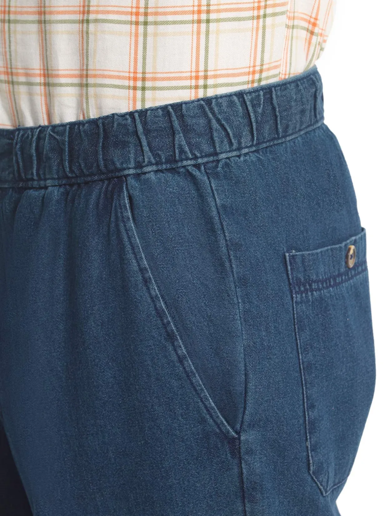 Homme Daxon Jean droit pur coton taille élastiquée