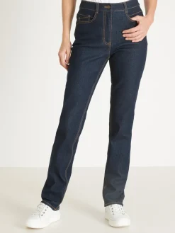 Femme Daxon Jean droit taille haute stretch
