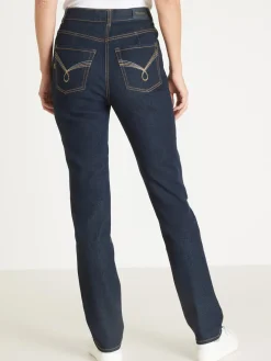 Femme Daxon Jean droit taille haute stretch