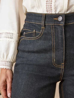 Femme Daxon Jean droit taille haute stretch