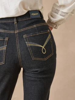 Femme Daxon Jean droit taille haute stretch