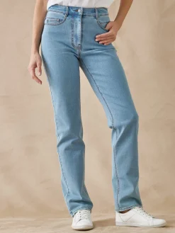 Femme Daxon Jean droit taille haute stretch