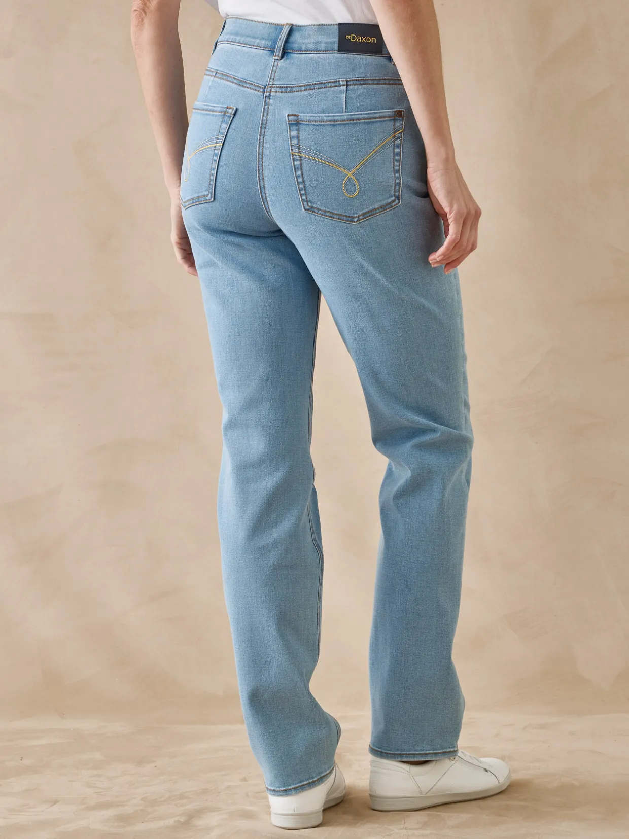 Femme Daxon Jean droit taille haute stretch