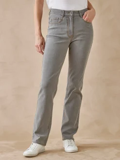Femme Daxon Jean droit taille haute stretch