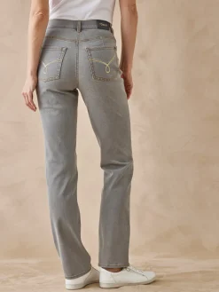 Femme Daxon Jean droit taille haute stretch