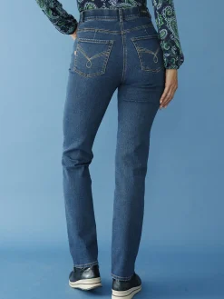 Femme Daxon Jean droit taille haute stretch