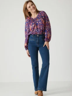 Femme Daxon Jean élastiqué bas évasé stature +1.60m