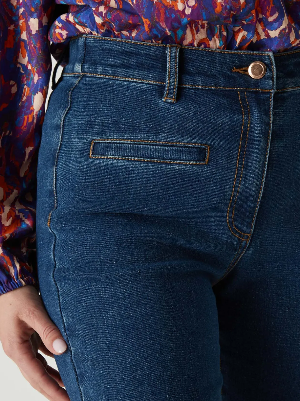 Femme Daxon Jean élastiqué bas évasé stature -1.60 m