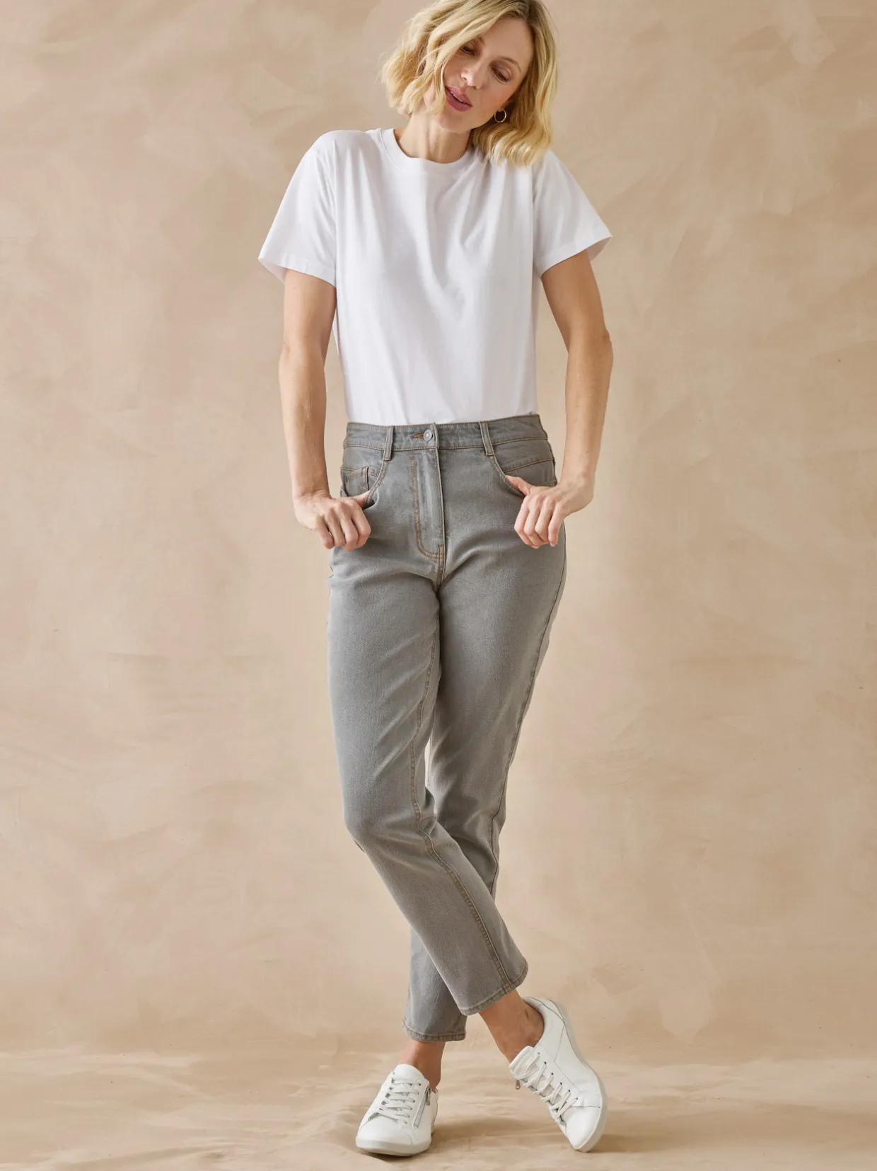 Femme Daxon Jean 7/8ème taille haute