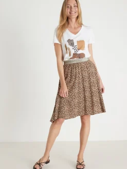 Femme Daxon Jupe courte entièrement élastiquée