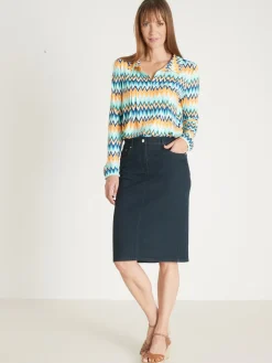 Femme Daxon Jupe droite 5 poches extensible