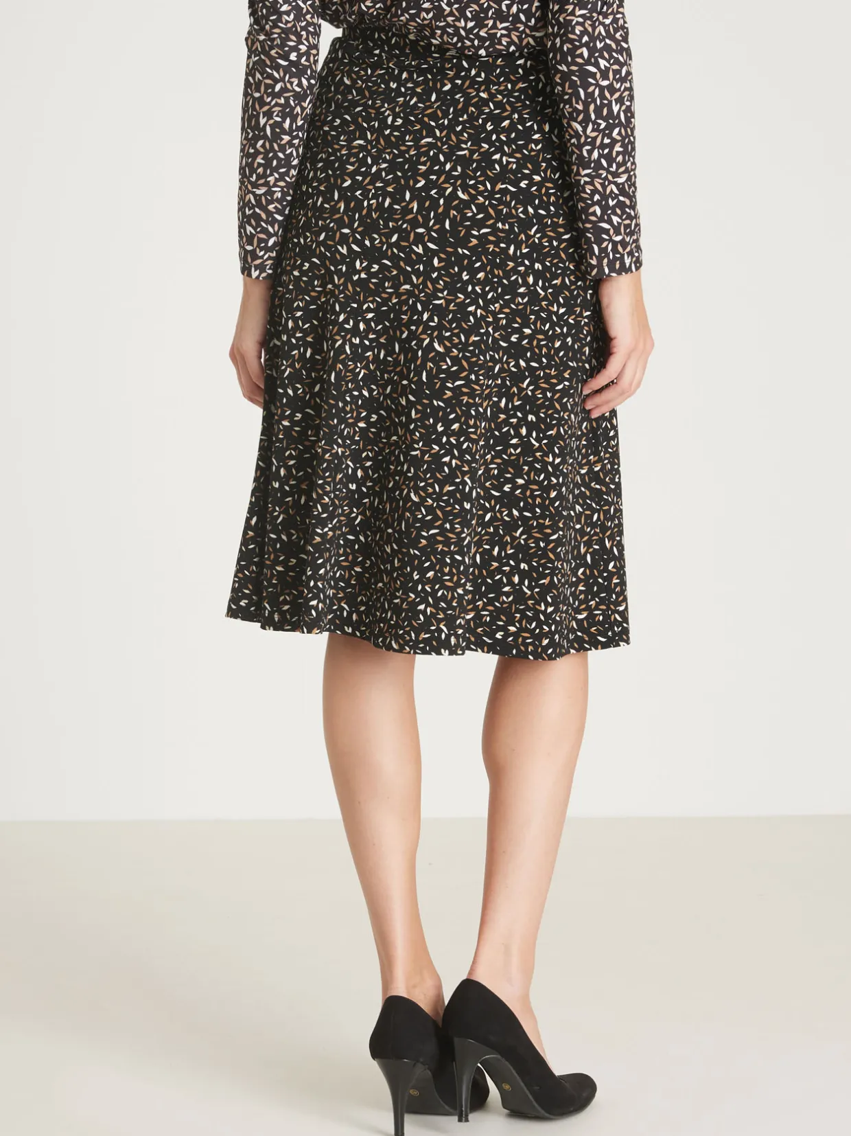 Femme Daxon Jupe en maille, entièrement élastiquée