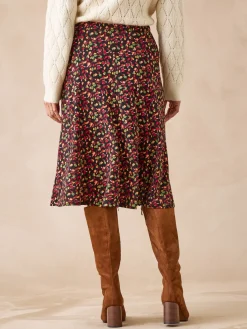 Femme Daxon Jupe en maille, entièrement élastiquée