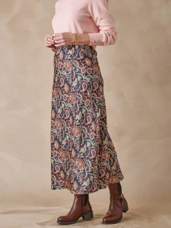 Femme Daxon Jupe en satin élastiquée