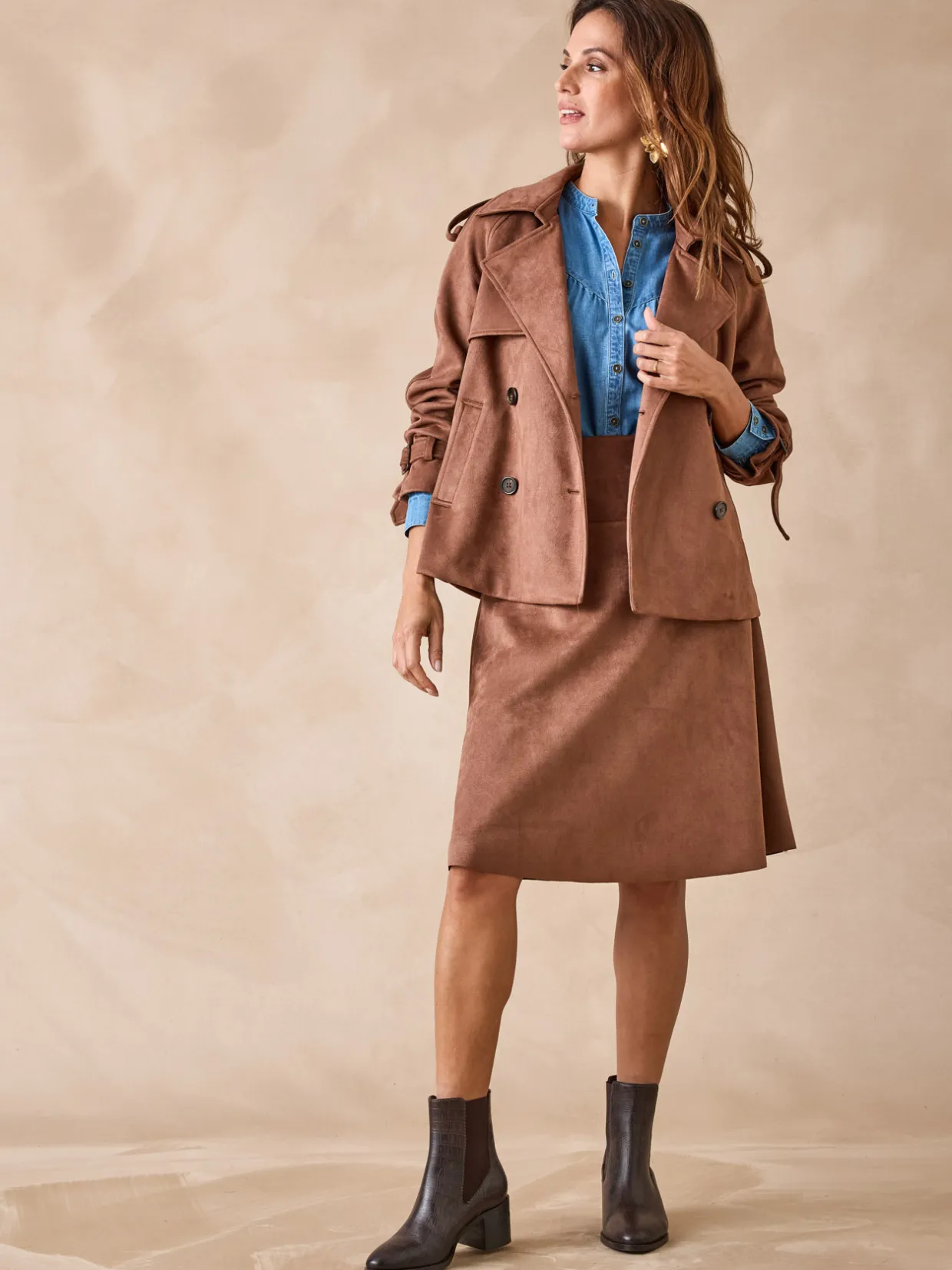 Femme Daxon Jupe en suédine