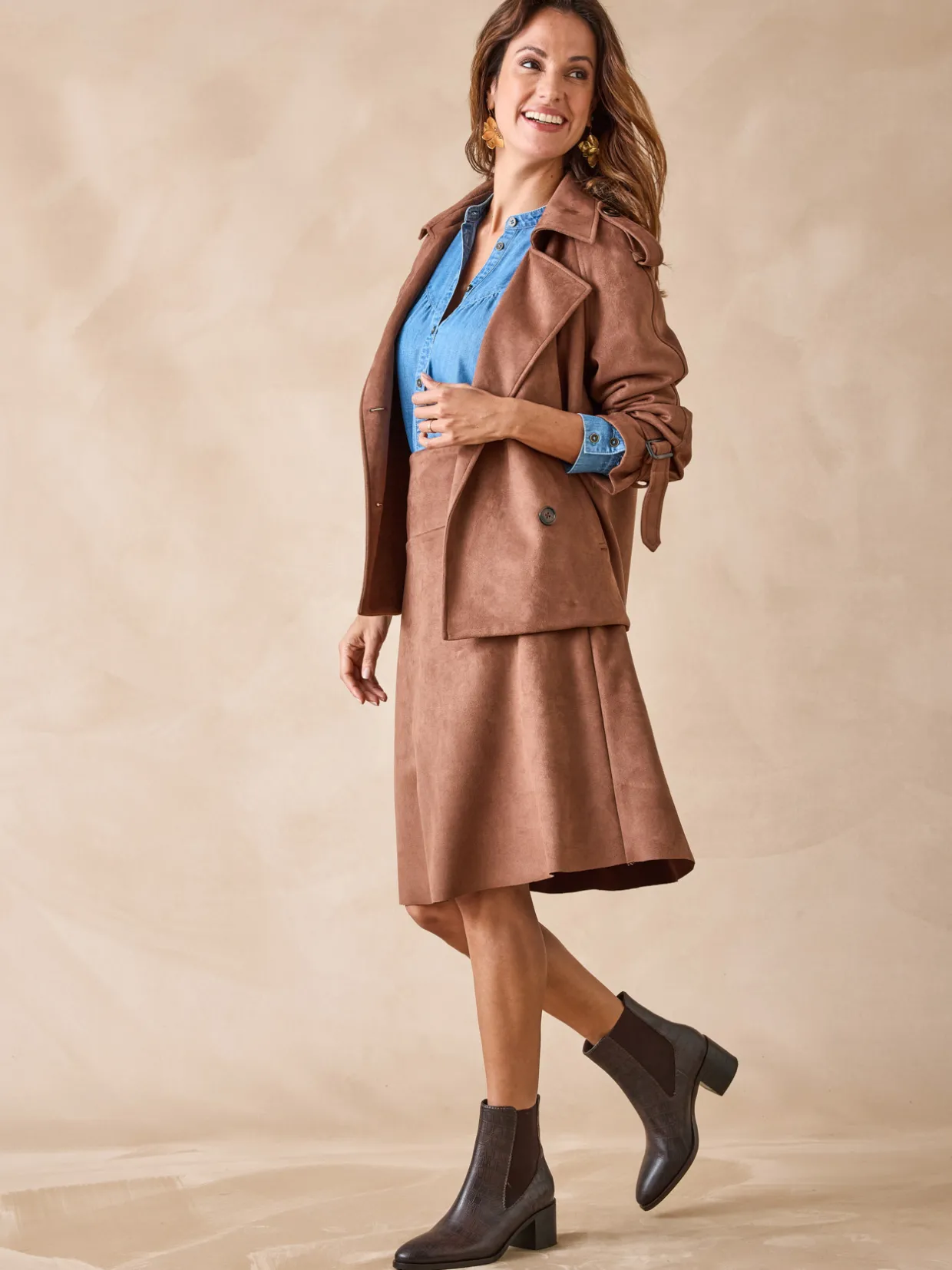 Femme Daxon Jupe en suédine