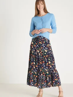 Femme Daxon Jupe élastiquée ample à volants