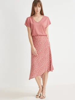 Femme Daxon Jupe élastiquée asymétrique