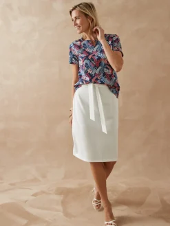 Femme Daxon Jupe élastiquée en maille