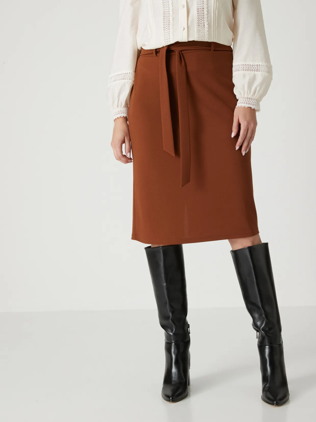 Femme Daxon Jupe élastiquée en maille