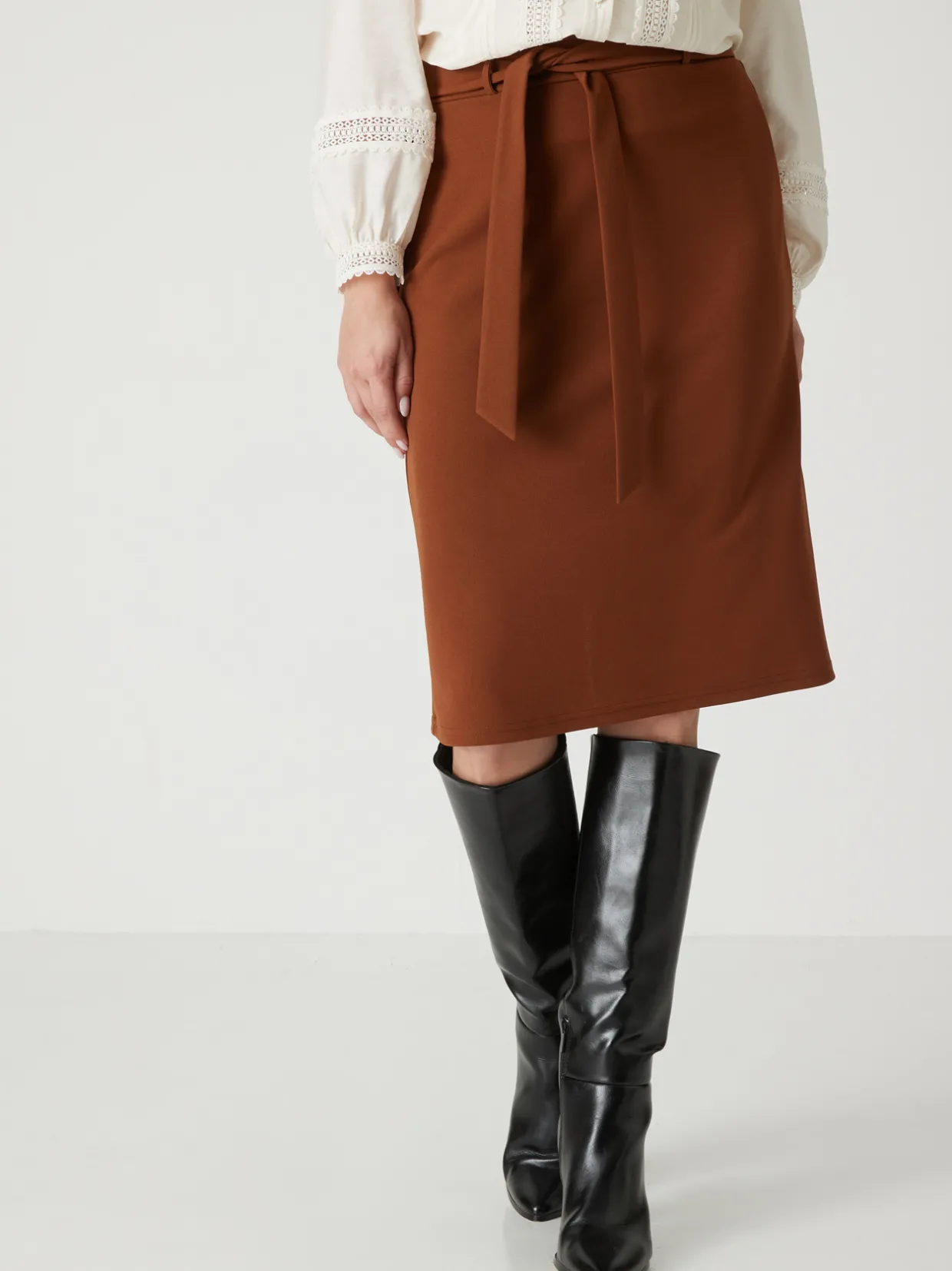 Femme Daxon Jupe élastiquée en maille