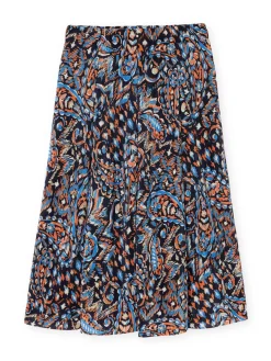 Femme Daxon Jupe élastiquée plissé permanent