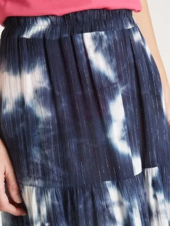 Femme Daxon Jupe élastiquée tie and dye à volants