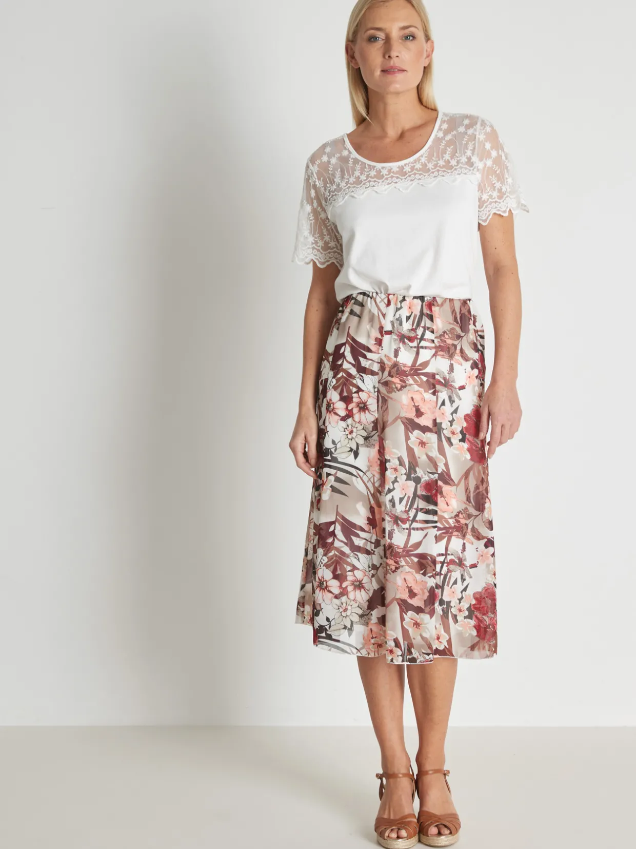 Femme Daxon Jupe élastiquée évasée