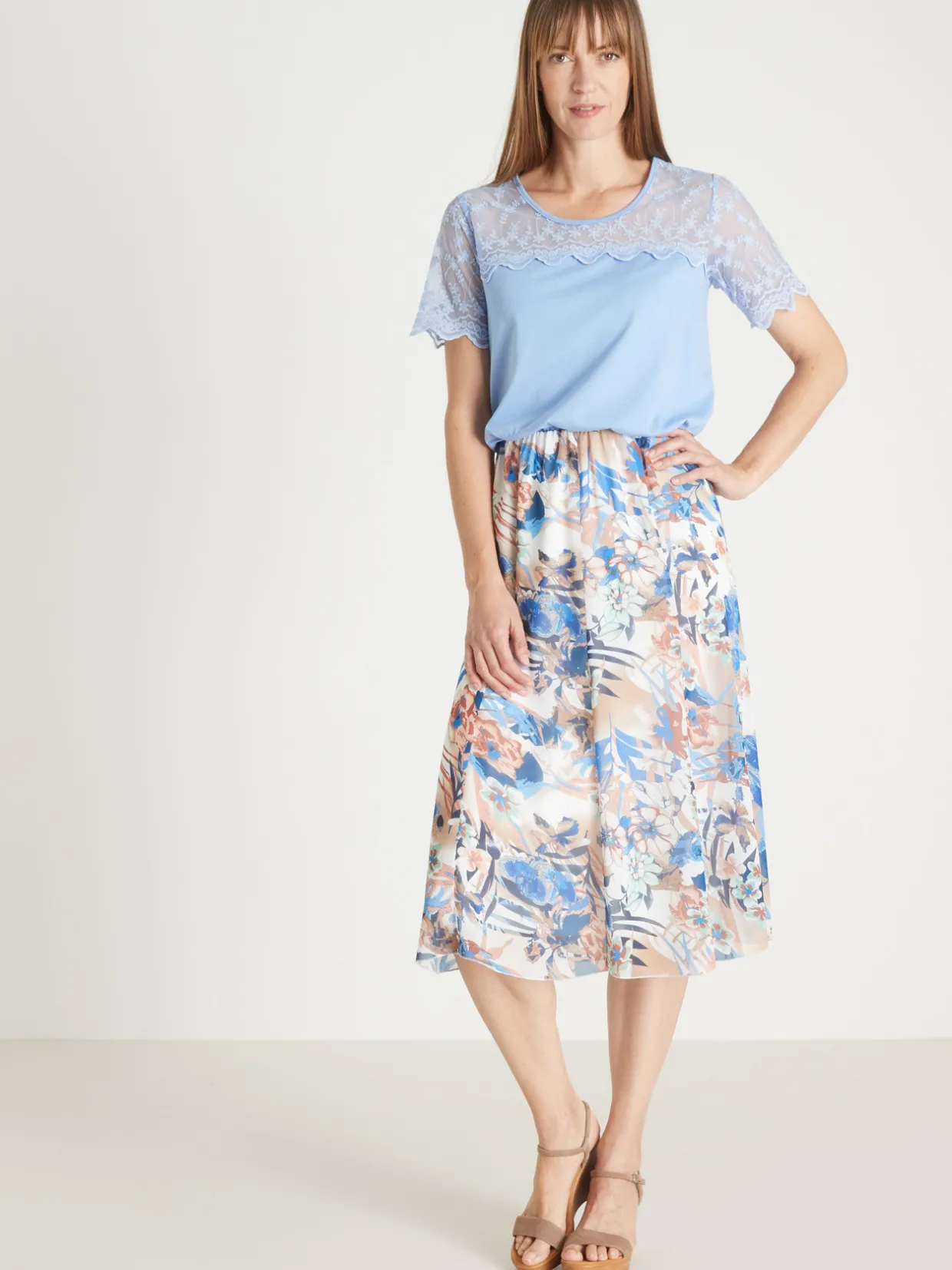 Femme Daxon Jupe élastiquée évasée