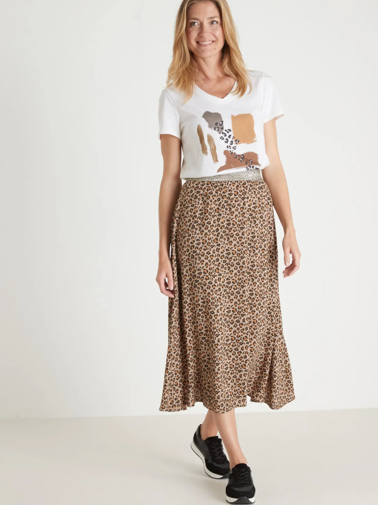 Femme Daxon Jupe longue entièrement élastiquée