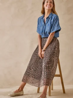 Femme Daxon Jupe plissée en résille