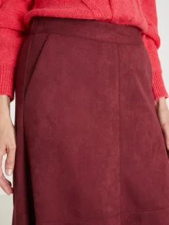 Femme Daxon Jupe suédine élastiquée dos
