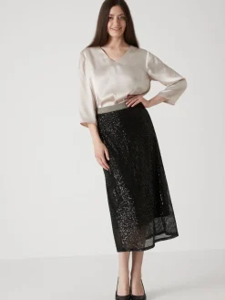 Femme Daxon Jupe évasée à sequins