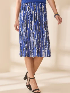 Femme Daxon Jupe évasée en maille crêpe