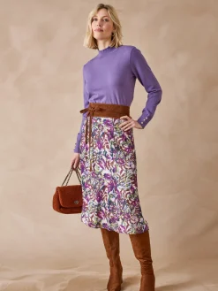 Femme Daxon Jupe évasée en maille douce