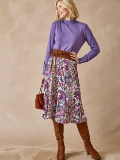 Femme Daxon Jupe évasée en maille douce