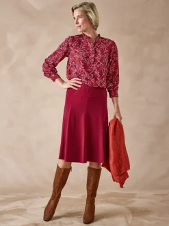 Femme Daxon Jupe évasée entièrement élastiquée