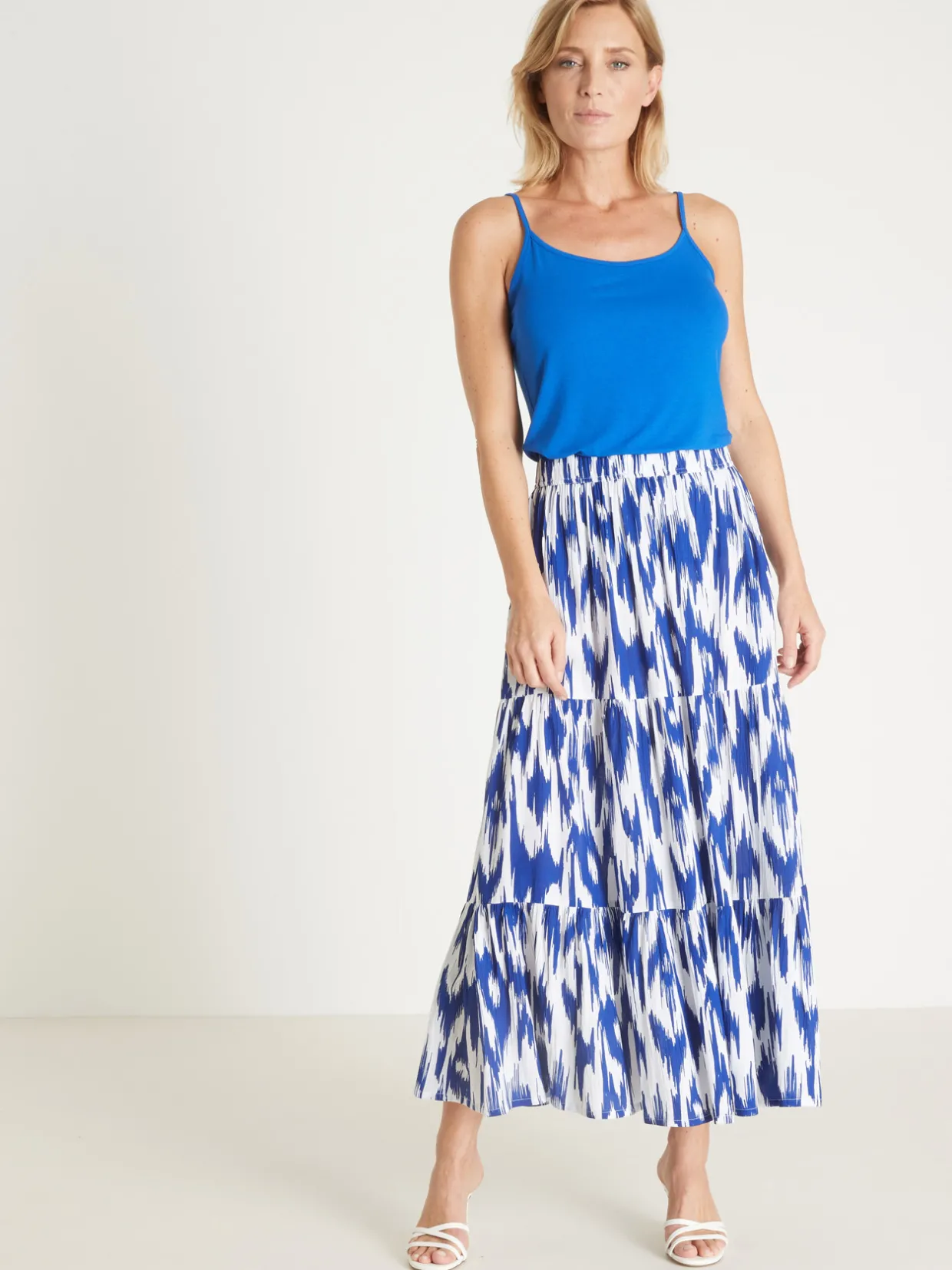 Femme Daxon Jupon à volants en crépon fluide