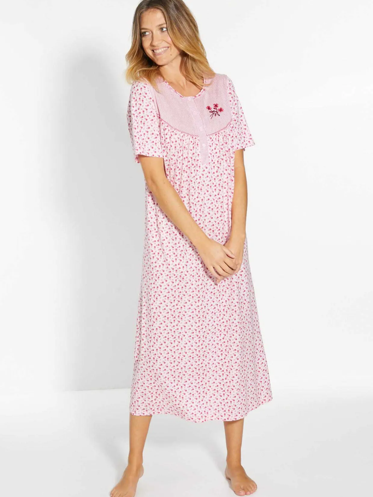 Daxon Lot 2 chemises de nuit manches courtes