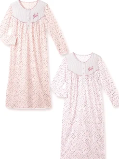 Daxon Lot 2 chemises de nuit manches longues