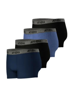 Homme Athéna Lot de 4 boxers Basic Coton
