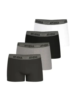 Homme Athéna Lot de 4 boxers Basic Coton