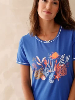 Daxon Lot de 2 chemises de nuit courtes