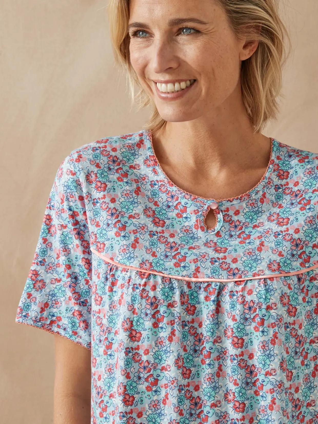 Daxon Lot de 2 chemises de nuit longues