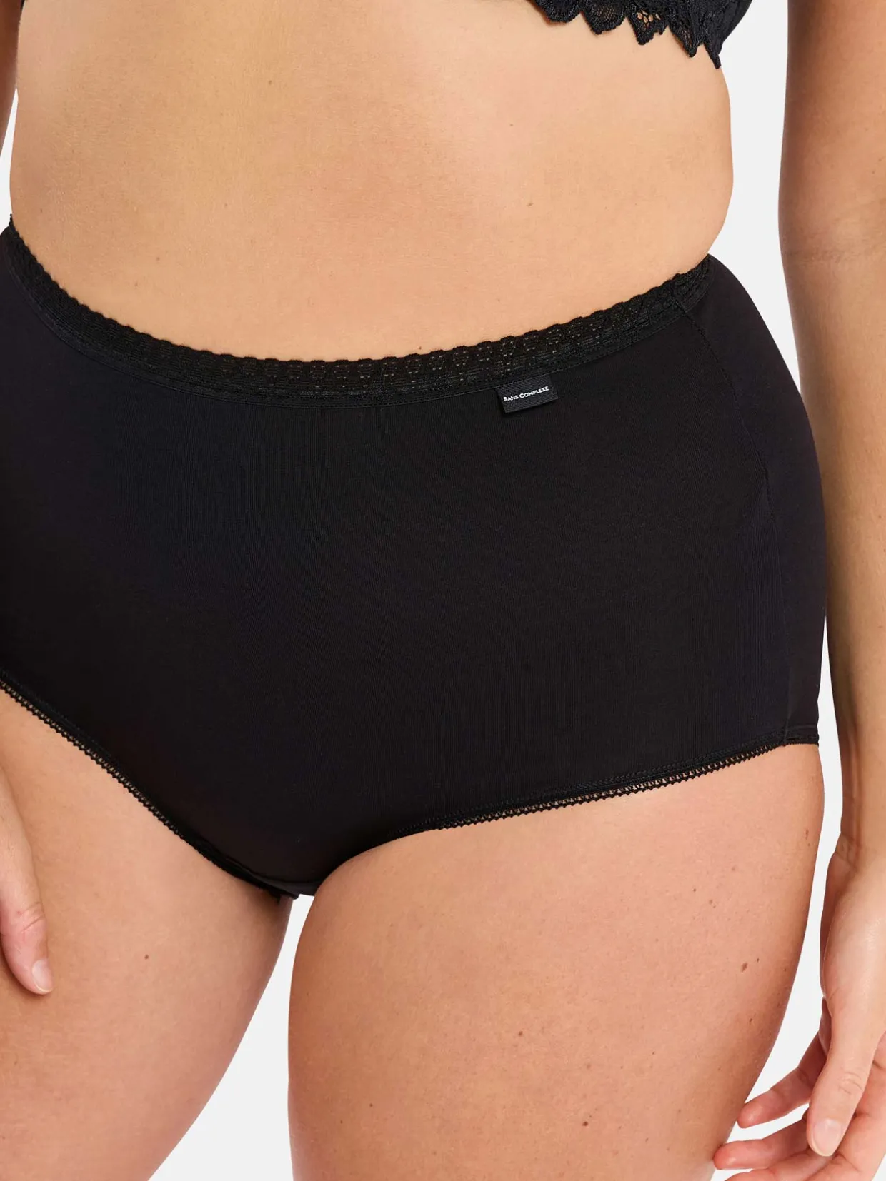 Sans Complexe Lot de 2 culottes hautes Classique Coton