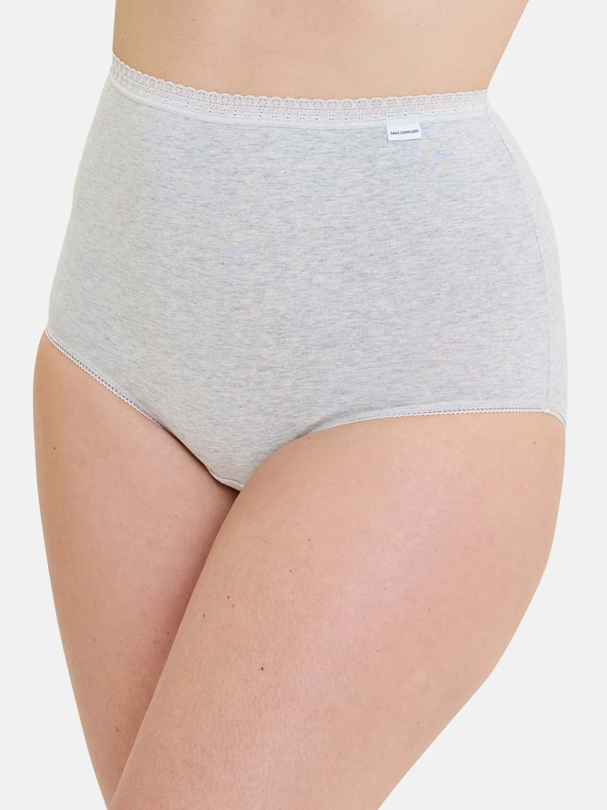 Sans Complexe Lot de 2 culottes hautes Classique Coton