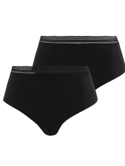 Sans Complexe Lot de 2 culottes hautes Invisible Coton