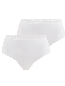 Sans Complexe Lot de 2 culottes hautes Invisible Coton