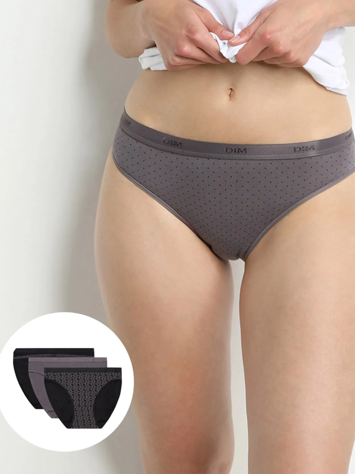 Dim Lot de 3 culottes Les Pockets